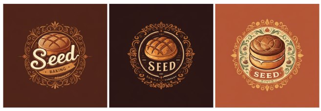 Что получилось: Традиционный стиль, пекарня, название Seed