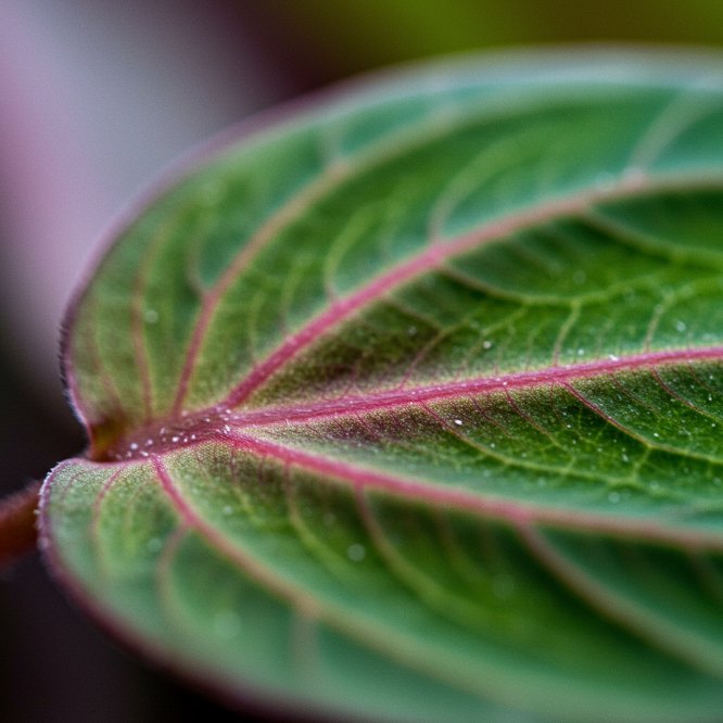Что получилось: Лист молитвенного растения: «leaf of a prayer plant, macro lens, 60mm»