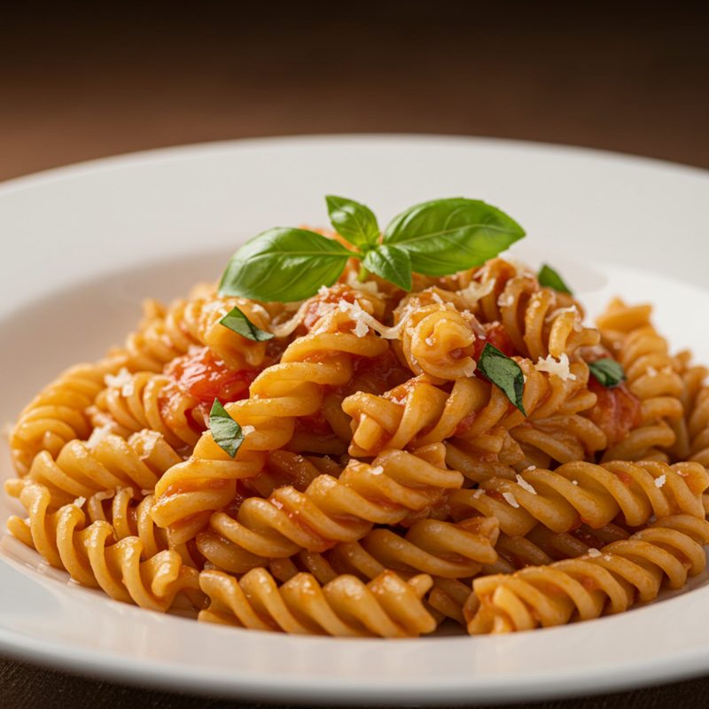 Что получилось: Тарелка пасты: «a plate of pasta, 100mm Macro lens»