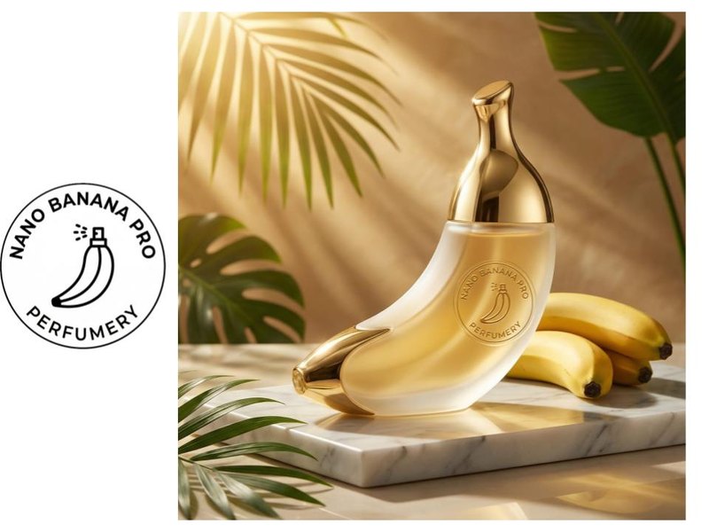 Что получилось: Результат Nano Banana Pro: логотип на флаконе в рекламе
