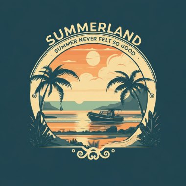 Что получилось: Плакат с заголовком Summerland и слоганом
